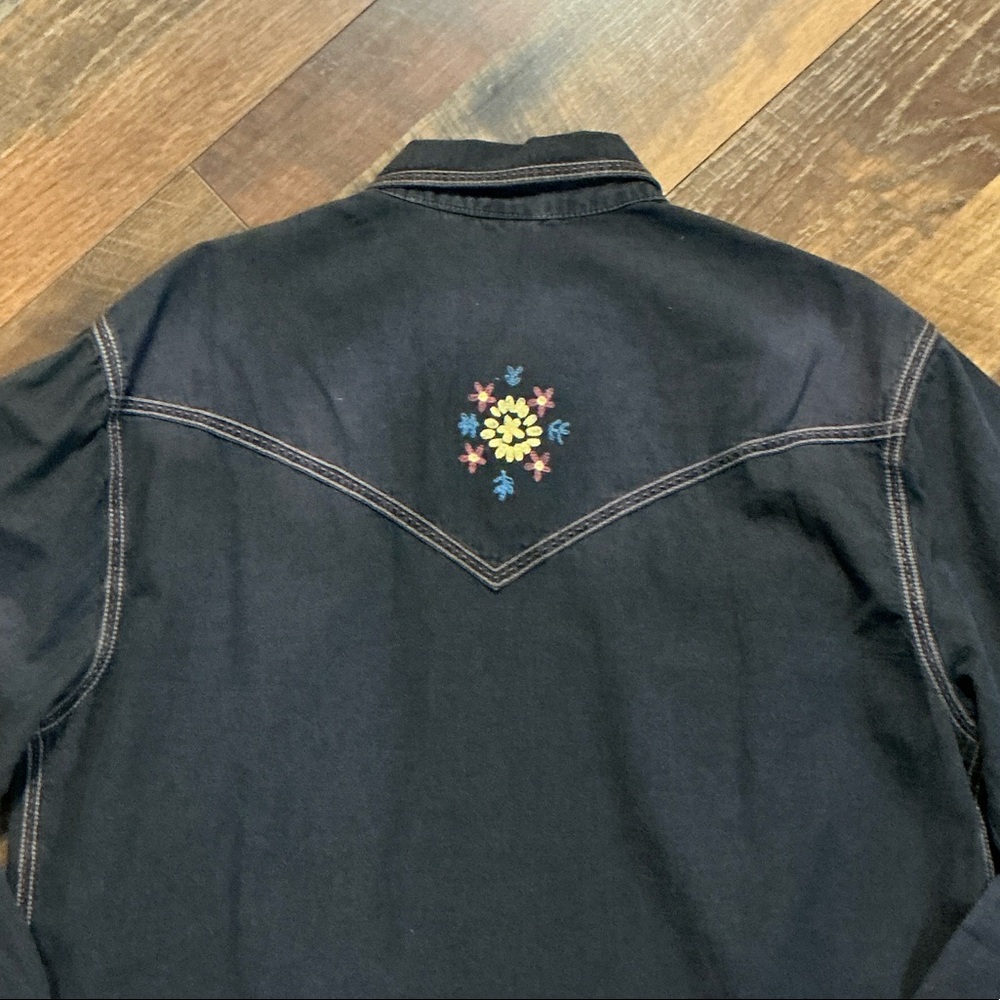 Levi's Vintage Clothing (LVC) Rockers Chambray Embroidered Western Shirt - M - Picture 9 of 10